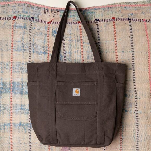 Brown upcycled carhartt tote bag - Picture 1 of 8